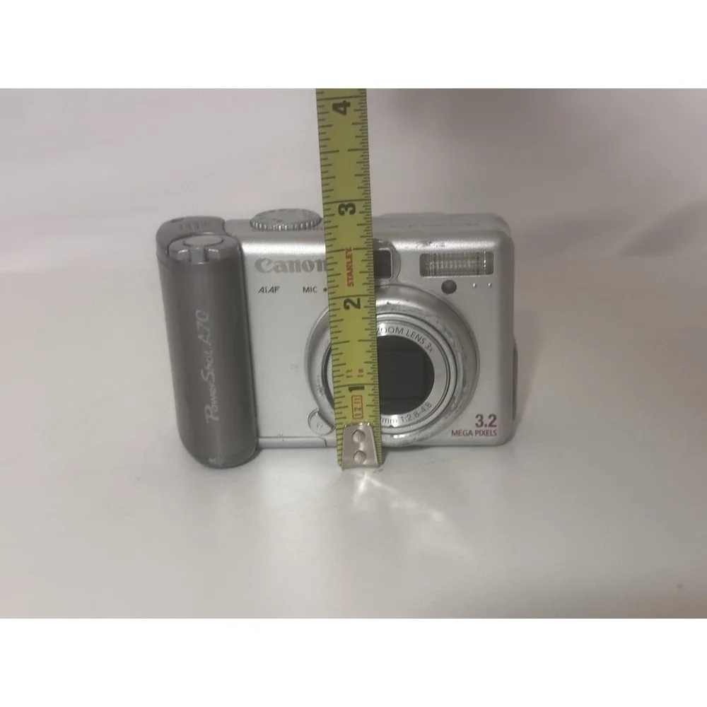 Canon PowerShot A70 3.2MP Compact Point & Shoot Digital Camera Silver Untested